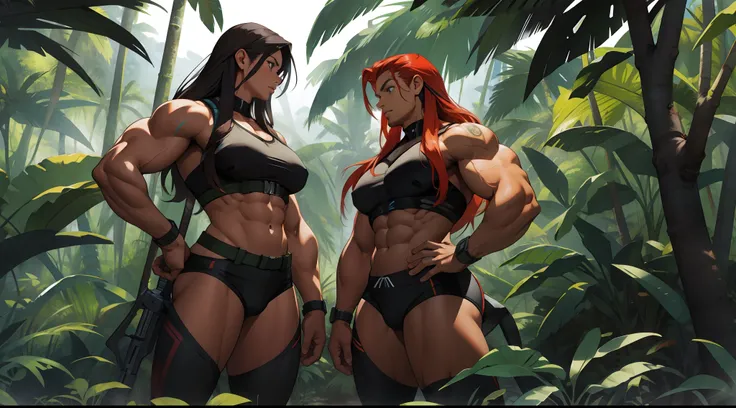 amazones in the jungle . (muscle: 2.0)