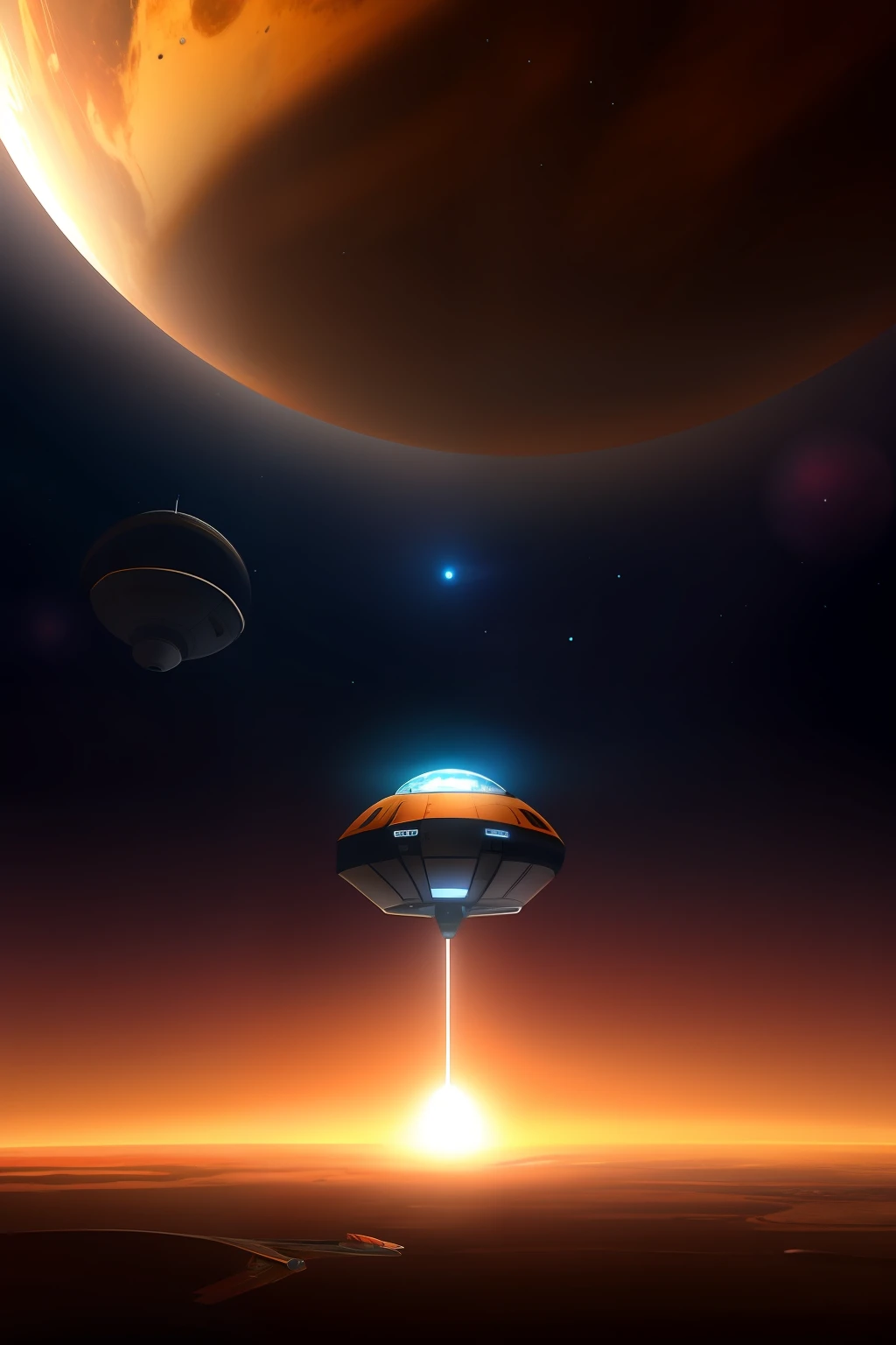 Spacecraft landing on a planet