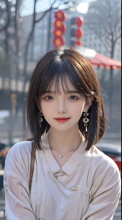 ((Best Quality, 8k, Masterpiece: 1.3)), Clear Focus: 1.2, Perfect Body Beauty: 1.4, Buttocks: 1.2, ((Layered Haircut, ), (Rain, Street:1.3), Highly Detailed Face and Skin Texture, Fine Eyes, Double Eyelids, Whitened Skin, Long Hair, Smile, Laugh, Chinese C...