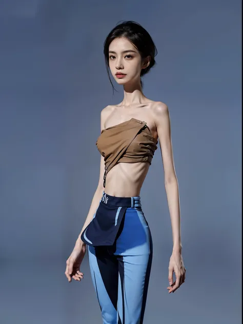 鎖骨，the ribs，pelvic bone，Thin leg，big breasts thin waist，emaciated，Dry，flatchest，skinny pants，thongs