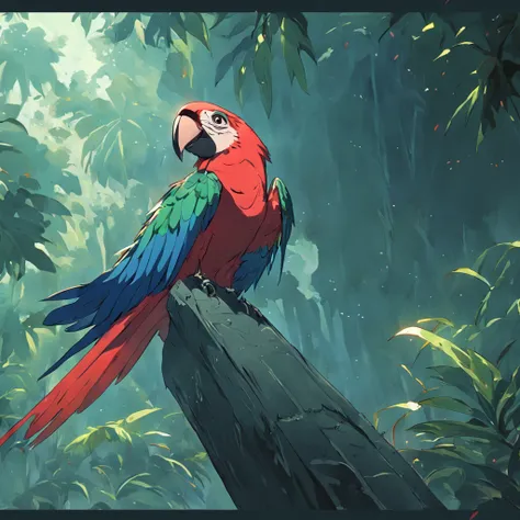 a macaw bird in blue colors, vermelho verde,amarelo