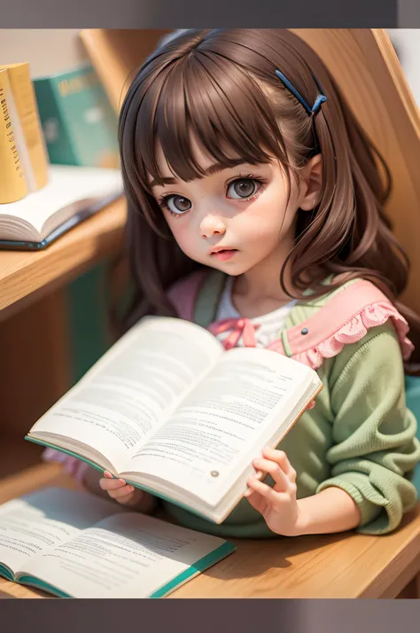 Little girl reading