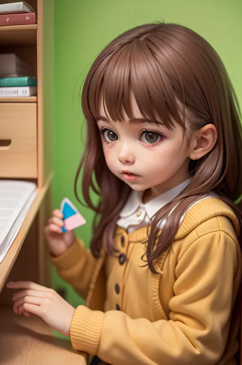 Little girl reading