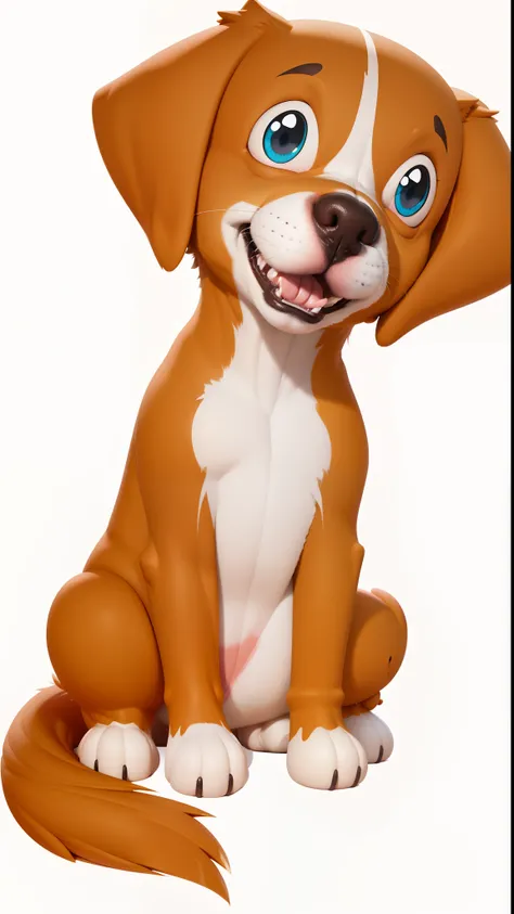 Standing dog, soft soft lighting, cores pastel suaves, skottie jovem, render 3d, polycount, surrealismo pop, rendering physically based, imagem quadrada,