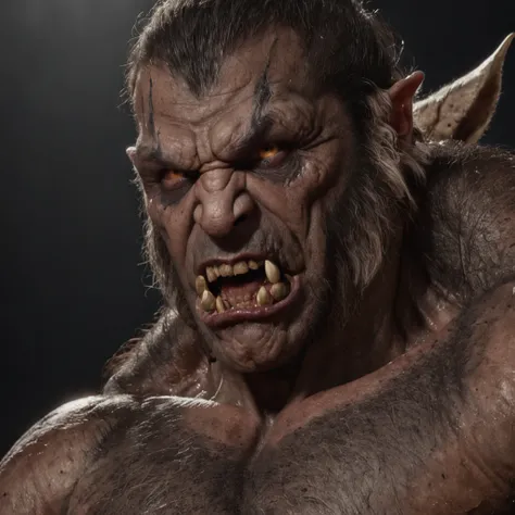 (Professional 3D rendering:1.3) de (Realistic:1.3) foto de arte mais bonita do mundo，Gross characteristics, lobisomm masculino, ((epic rough fantasy strong werewolf, lobisomem olhar zangado cabelo longo, Pointy ear and fierce expression in dynamic pose, ol...