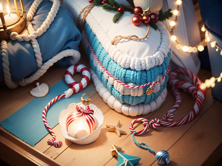 Nautical Christmas: Combine holiday cheer with beachy vibes by incorporating seashell ornaments, light blues, and nautical accents like ropes and anchors.