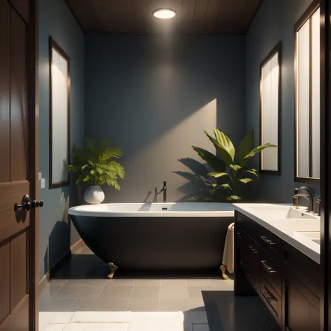 black master bathroom with  Creating a Spa-like Oasis