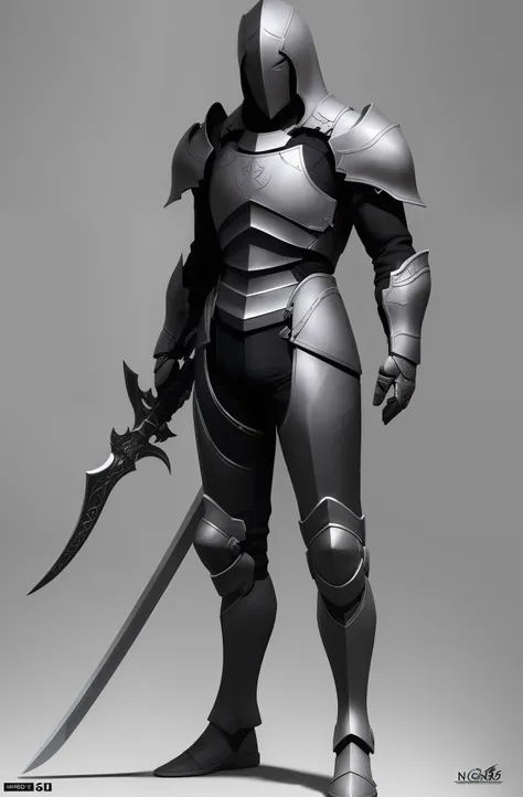 Realistic character art, full - body, Knight Templar, holding long sword, Unreal Engine 5, 8K, Dark, moody, Futuristic