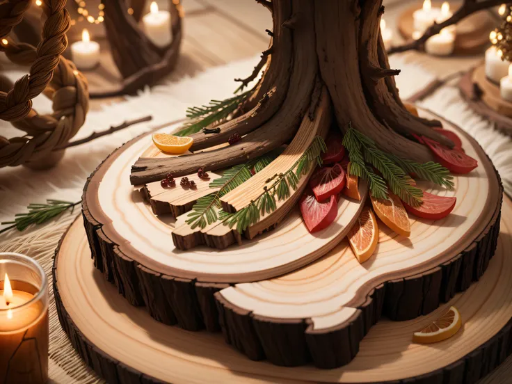 Nature-Inspired: Celebrate the beauty of the outdoors with decorations made from natural materials like wood slices, dried fruits, and pine branches.