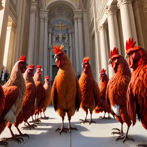 Roosters invade the Vatican