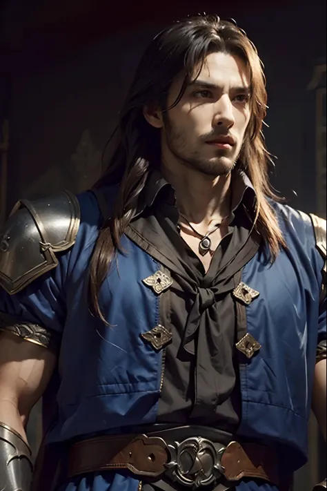 Castlevania Lord of the shadows hyper realistic super detailed Faces correct proportions super detailed Dynamic poses handsome muscular full dress body