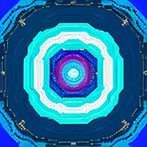 Vortex on the surface of the water，8-bit pixel art，without background，Game material