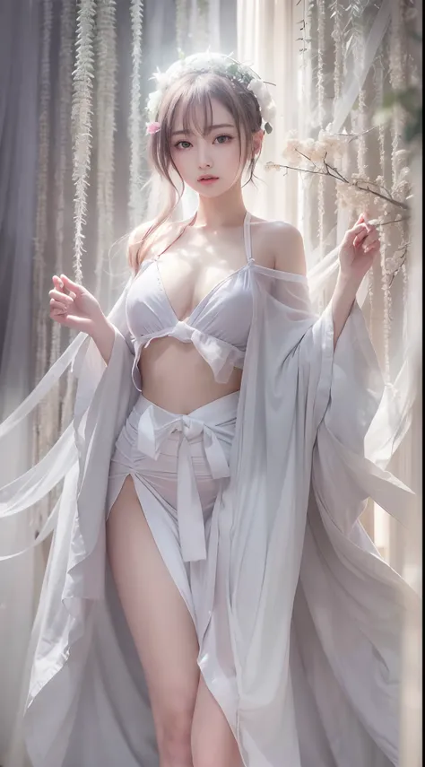 (Super masterpiece、Ultra-realistic、An ultra-high picture quality、超A high resolution、Raw photography、ultra hi definition photo、super sharp focus)、((goddes、mistic、Appearance、Pure platinum robe、Saint a girl))、a japanese beauty woman、18year old、(Super beautifu...