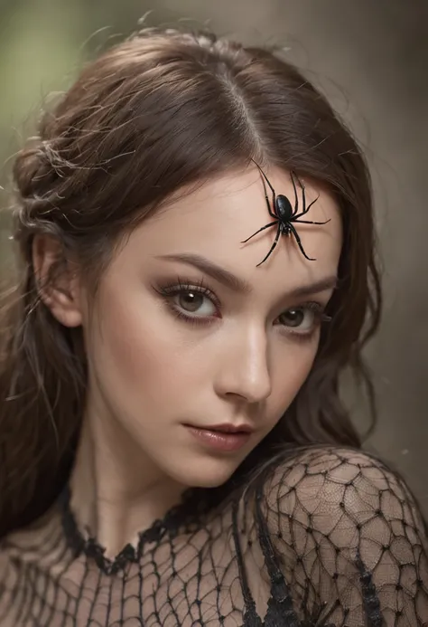 Spider-like woman in a deep forest