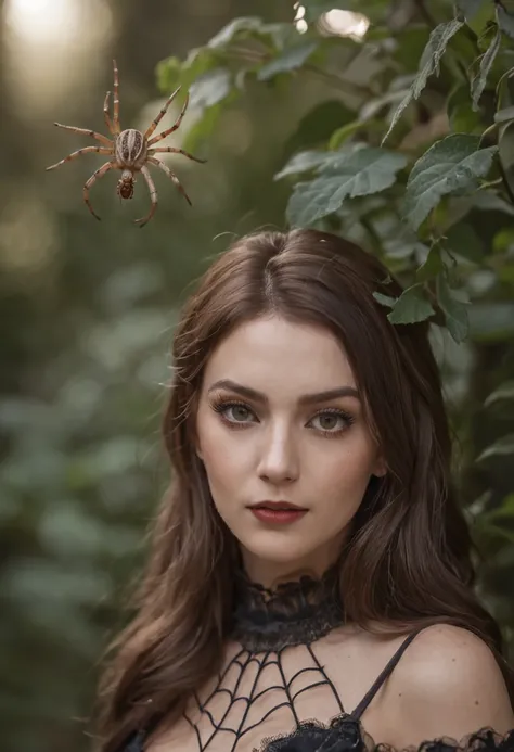 Spider-like woman in a deep forest