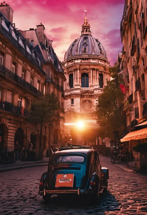 The sun sets，Paris is a city of history