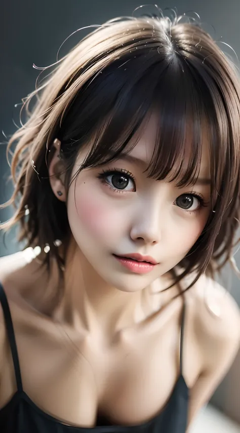 Alafed woman in black top and black bra, photorealistic anime girl render, Hyper realistic anime, soft portrait shot 8 k, 8K portrait rendering, kawaii realistic portrait, Stunning anime face portrait, photorealistic anime, Smooth Anime CG Art, 3 d anime r...