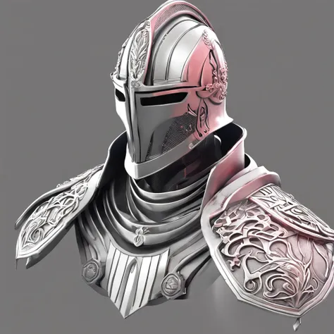 1 Isometric bust of a rouge knight, game art, white background, 1 bust, Realistic upper body, Detailed