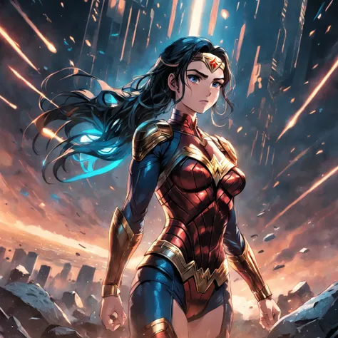 Realistic depiction of an advanced cybersuit, Wonder Woman от DC Comics