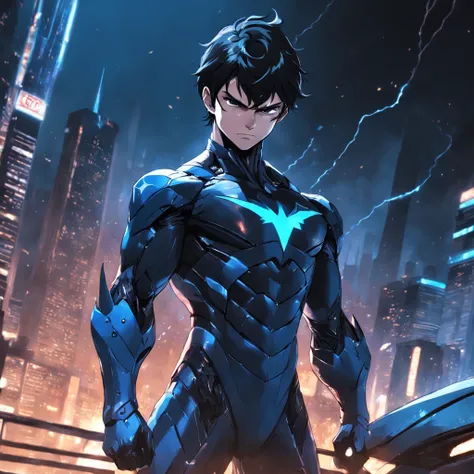 Realistic depiction of an advanced cybersuit, Nightwing от DC Comics