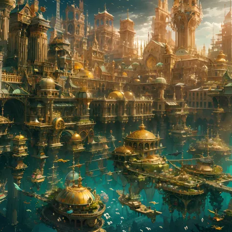 atlantean，City of Gold，Extremely gorgeous，Ultimate Series，An unimaginable city，Dream City，Sinking in water，A dreamy underwater world