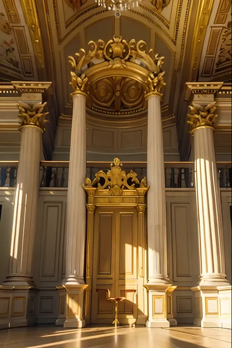 Versailles castle throne room with detailed columns