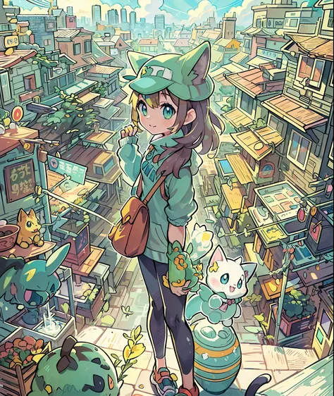 1girl in,a pokémon_the card,(top-quality), (high_quality), (convoluted_details), (ultra-detailliert), (illustratio), (distinct_i...