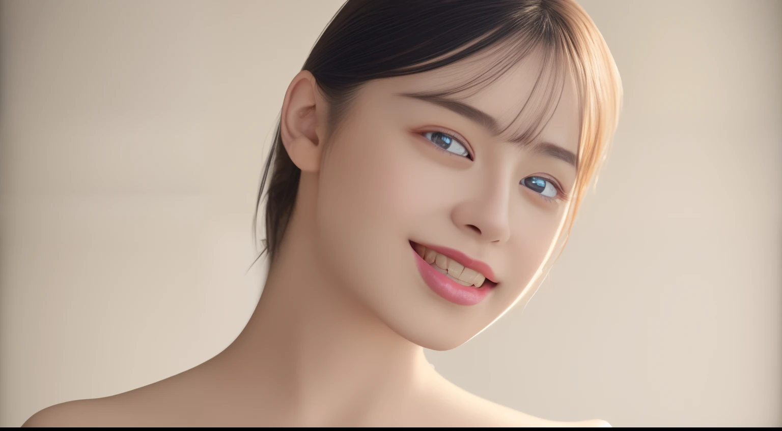 ((top-quality、8K、​masterpiece:1.3))、japanes、1girl in、Fashion Model 2、[[[[a closeup]]]]、[[[[breastsout]]]]、[[[[coll]]]]、[[[[shoulder]]]]、perfect  eyes、Perfect iris、Perfect lips、perfect teeth、flawless skin、soft front light、Glow、HDR、(Subdued Color:1.2)