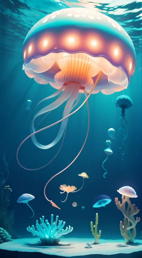 Jellyfish in the underwater world