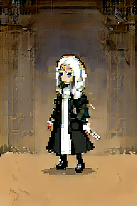 White-haired nun