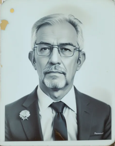 Foto de um homem de terno e gravata, ignacio fernandez rios, foto de um homem, uma foto de um homem, Pablo Hurtado de Mendoza, Juan Sanchez Cotan, Foto polaroid velha damagaed, ignacio fernandez rios, foto granulada de um homem feio, foto do retrato de um ...