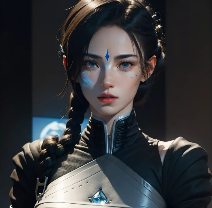 AI technology avatar，Unknown gender，Authentic texture，high-class，tmasterpiece，Realistic skin