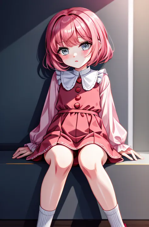 pink short hair loli