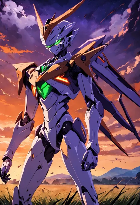 eva 01 lutando, campo de batalha, estilo evangelion