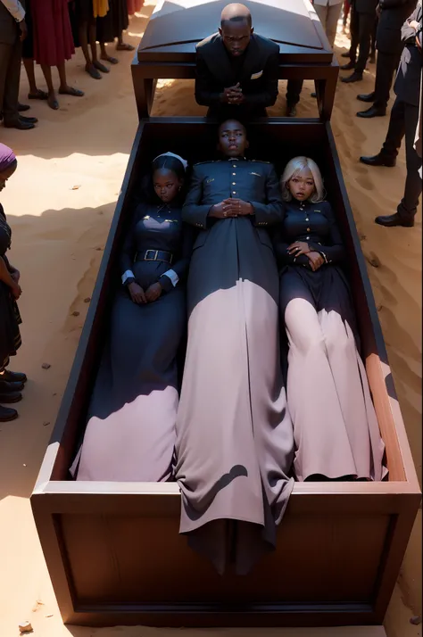 FUNERAL IN AFRICA COFFIN PEOPLE AROUND