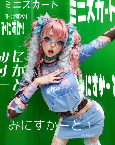 Arafe in blue costume and pink wig, e - girl, e-Girl, pink twintail hair and cyan eyes, an oppai cyberpunk, wearing cyberpunk streetwear, Anime girl cosplay, cyberpunk streetwear, Anime Character; Full Body Art, Belle Delphine, Cyberpunk Anime Girl, cyberp...