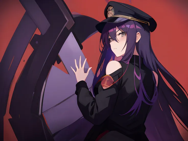 Anime girl in uniform with a hat and a sword, Estilo de pista Azur, Marin Kitagawa Fanart, Do videogame Azur Lane, kantai collection style, Cushart Kenz, Cushart Krenz, de meninas da linha de frente, Gapmoe Yandere Grimdark, reisen udongein inaba, Estilo d...