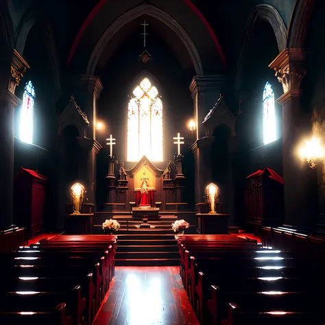 necro church, dark room, iglesia oscura, dark church,