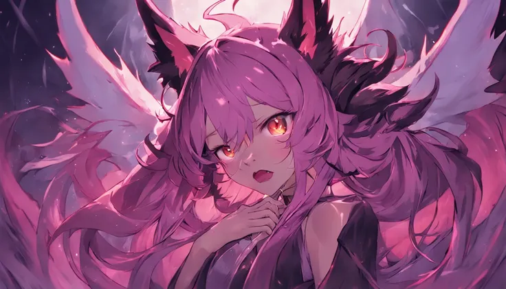 succubus, anime, manga, fantasy, mythology, demi-human, dog ears, dog tail, supernatural, seductive, character design, fictional creatures, mythical beings, folklore, supernatural powers, supernatural features, eye details, fur, fangs, claws, horns, wings,...