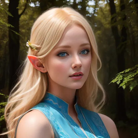 blonde woman with blue eyes in a forest with trees, detailed matte fantasy portrait, fantasy portrait, fantasy concept art portrait, beautiful fantasy portrait, fantasy art portrait, gorgeous digital painting, beautiful fantasy art portrait, a portrait of ...