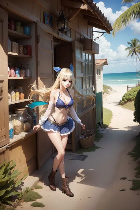 personagem de anime, lucy Heartfilia, Fairy Tail, biquine, praia, cabelos solto