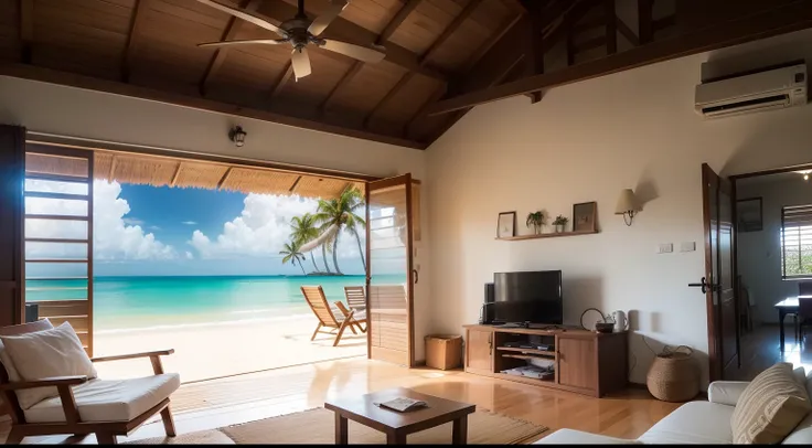 casinha de interior, praia, casa de prai, casa fofa, casa pequena, coconut tree