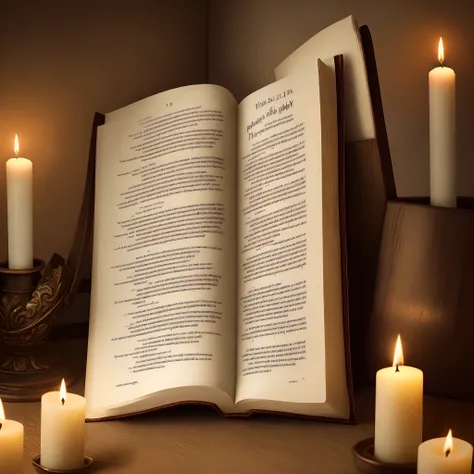 Bible opened in Psalm 27 at night by candlelight