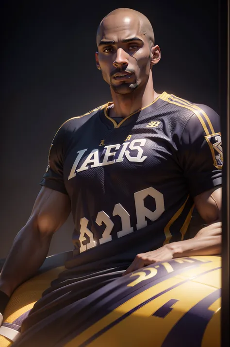 kobe Bryant en un estilo realista, Cara de Kobe Bryant, 8k, Good cinematic light, 8k,(Renderizado 3D profesional:1.3) de (realista:1.3) The most beautiful art photo in the world, , Detallado, Cara detallada, (Vibrante, Realistic photography