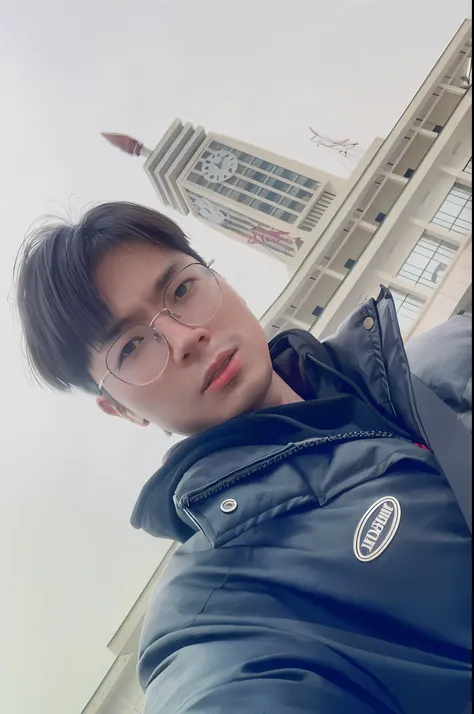 There was a young man wearing glasses and a gray shirt, 2 7 years old, 2 8 years old, professional profile picture, 2 9 years old, 2 3 years old, headshot profile picture, yanjun cheng, 3 2 - year - old, Liang Xing, 2 2 years old, 2 4 years old, With glass...