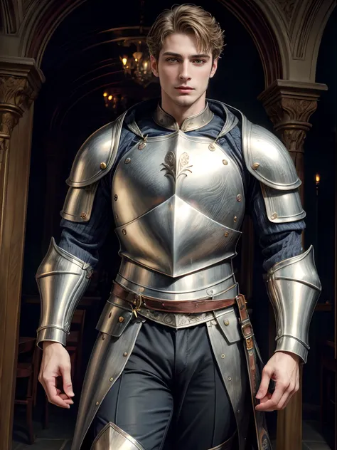 ((masterpiece, best quality, high resolution)) A handsome man in knights armor