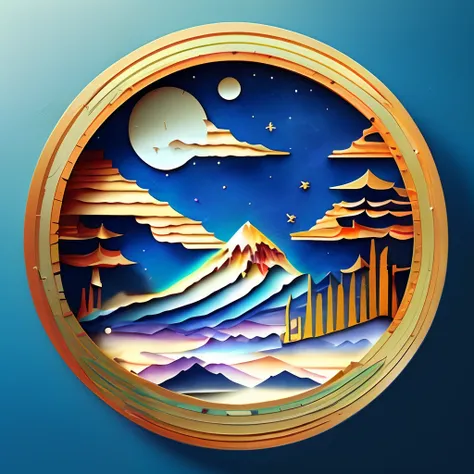 mdjrny-pprct, fuji mountain, sea of clouds, (high detail: 1.2)