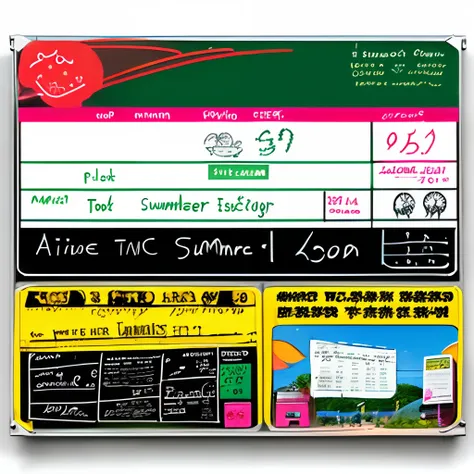 Electronic board newspaper，Summer camp theme