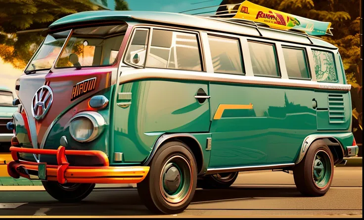 there is a kombi station wagon ,(red metallic paint,laranja,branca , sport wheel variations, com pretasvolkswagen estacionamento...