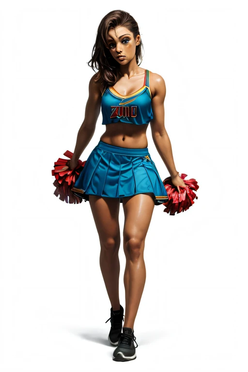 bloody zombie cheerleader walks